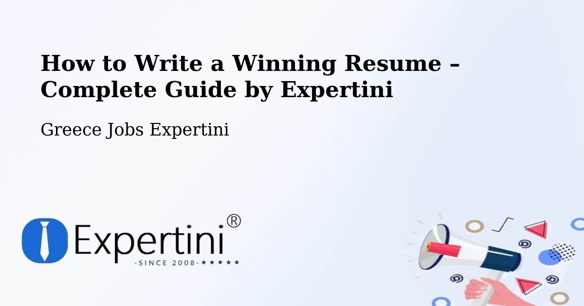 Resume Writing Guide for Job Seekers – Río - Río, Greece Jobs Expertini